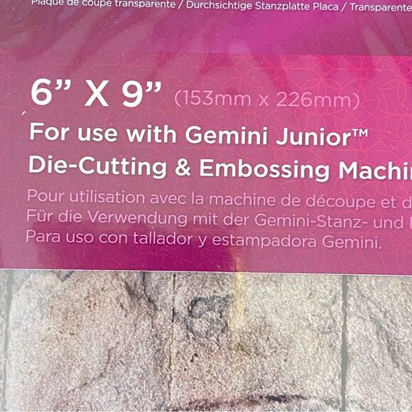 Crafters Companion NWT Clear Cutting Plate 6" x 9" For Use With Gemini Jr - Picture 3 of 4